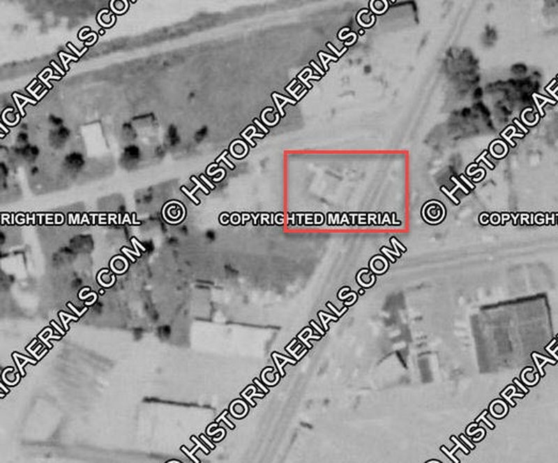 B&B Hamburgers - 1964 Aerial (newer photo)